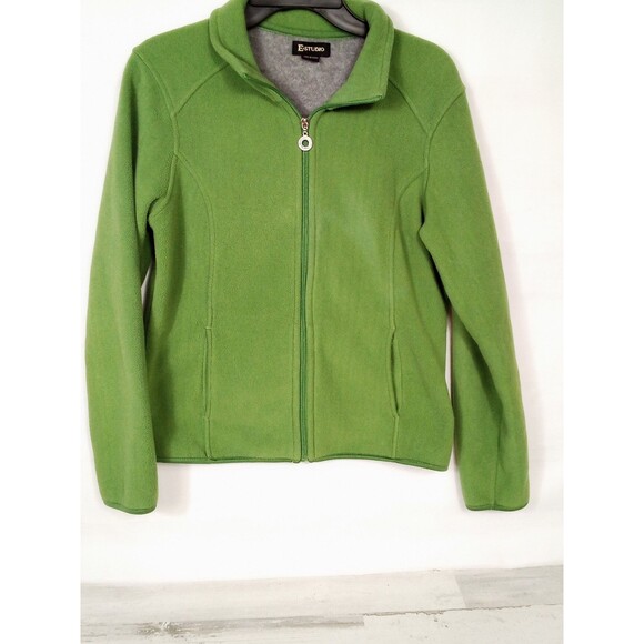 Women's E Studio Green Zip Up Jacket Size Small - Picture 2 of 15